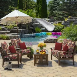 Clearance Kirklands Home Ruby Tropical 2-pc. Outdoor Deep Seat Cushion