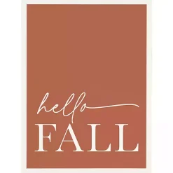 Sale Kirklands Home Rust Hello Fall Framed Wall Plaque