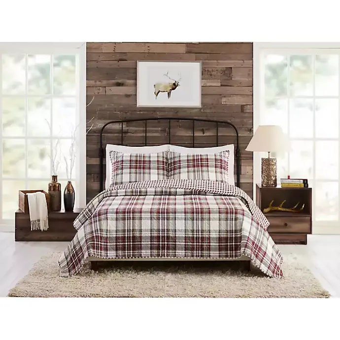 Online Kirklands Home Rust Plaid Camden King 3-pc. Quilt Set