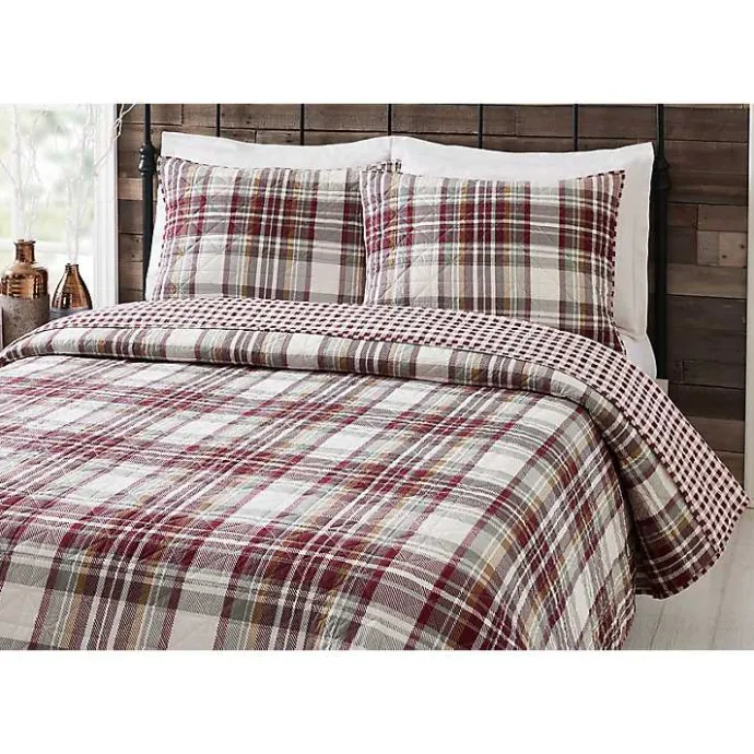 Online Kirklands Home Rust Plaid Camden King 3-pc. Quilt Set