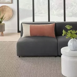 Discount Kirklands Home Rust Velvet Colorblock Lumbar Pillow