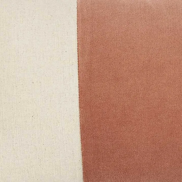 Discount Kirklands Home Rust Velvet Colorblock Lumbar Pillow