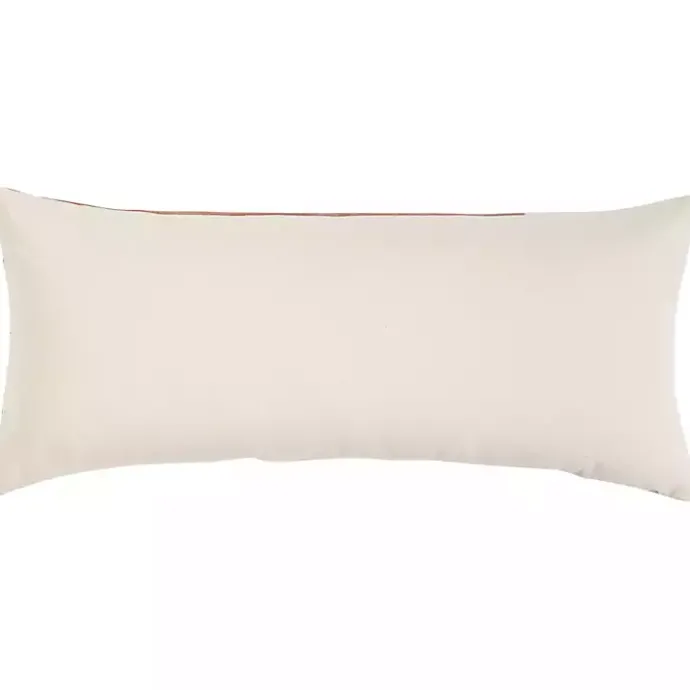Discount Kirklands Home Rust Velvet Colorblock Lumbar Pillow