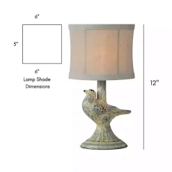 Sale Kirklands Home Rustic June Bird Mini Table Lamps, Set of 2 Blue