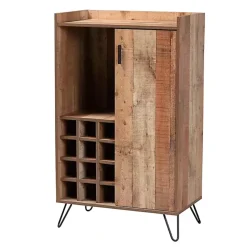 Outlet Kirklands Home Rustic Hairpin Wine Cabinet Brown