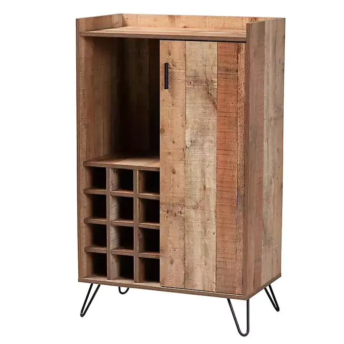 Outlet Kirklands Home Rustic Hairpin Wine Cabinet Brown