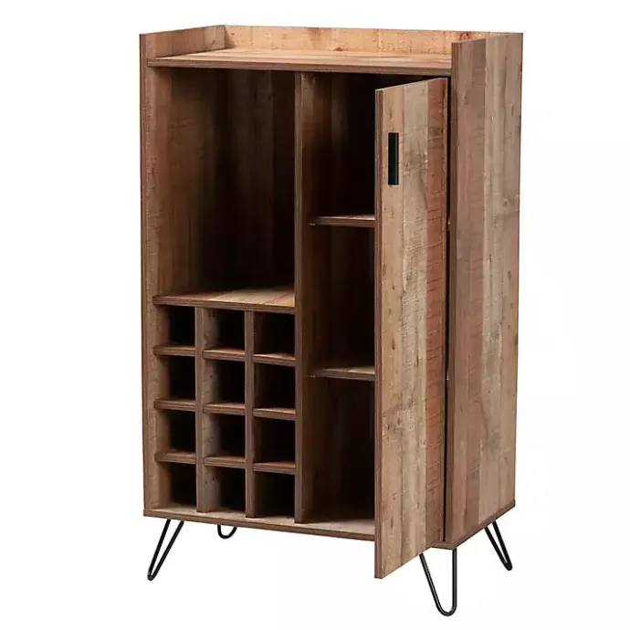 Outlet Kirklands Home Rustic Hairpin Wine Cabinet Brown