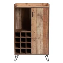 Outlet Kirklands Home Rustic Hairpin Wine Cabinet Brown