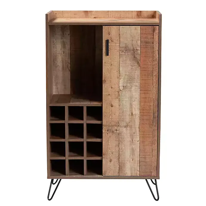 Outlet Kirklands Home Rustic Hairpin Wine Cabinet Brown