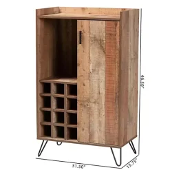 Outlet Kirklands Home Rustic Hairpin Wine Cabinet Brown
