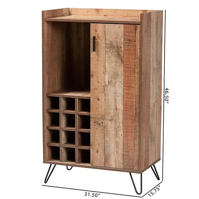 Outlet Kirklands Home Rustic Hairpin Wine Cabinet Brown