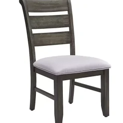 Best Kirklands Home Rustic Brown Slat Back Dining Chairs, Set of 2 Gray