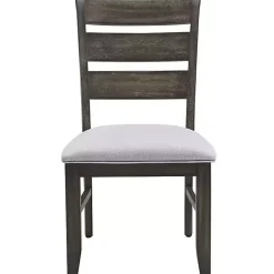 Best Kirklands Home Rustic Brown Slat Back Dining Chairs, Set of 2 Gray