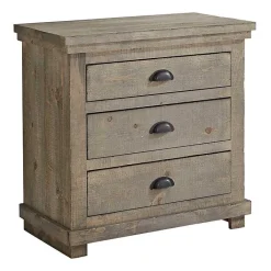 Sale Kirklands Home Rustic 3-Drawer Wood Nightstand Brown