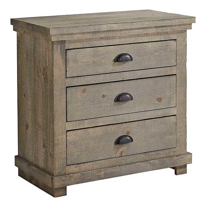 Sale Kirklands Home Rustic 3-Drawer Wood Nightstand Brown