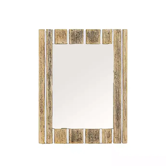 Best Kirklands Home Rustic Driftwood Striped Wall Mirror