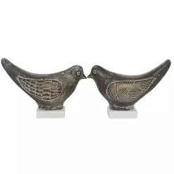 Discount Kirklands Home Rustic Etched Birds 2-pc. Figurine Set