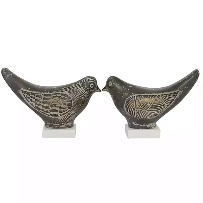 Discount Kirklands Home Rustic Etched Birds 2-pc. Figurine Set