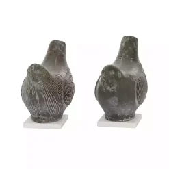 Discount Kirklands Home Rustic Etched Birds 2-pc. Figurine Set