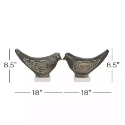 Discount Kirklands Home Rustic Etched Birds 2-pc. Figurine Set