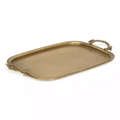 Online Kirklands Home Rustic Metal Decorative Tray Gold