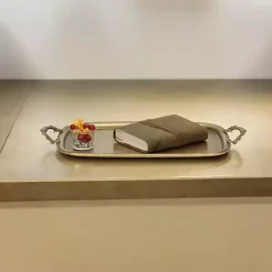 Online Kirklands Home Rustic Metal Decorative Tray Gold