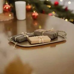 Online Kirklands Home Rustic Metal Decorative Tray Gold