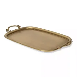 Online Kirklands Home Rustic Metal Decorative Tray Gold
