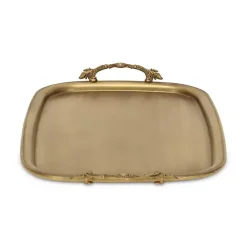 Online Kirklands Home Rustic Metal Decorative Tray Gold