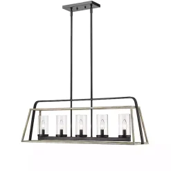 Kirklands Home Rustic Gray and Black Open Chandelier