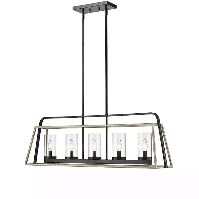 Kirklands Home Rustic Gray and Black Open Chandelier