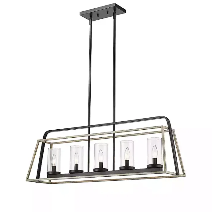 Kirklands Home Rustic Gray and Black Open Chandelier