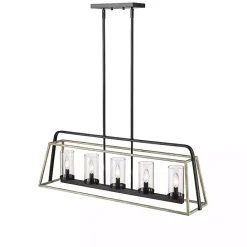 Kirklands Home Rustic Gray and Black Open Chandelier