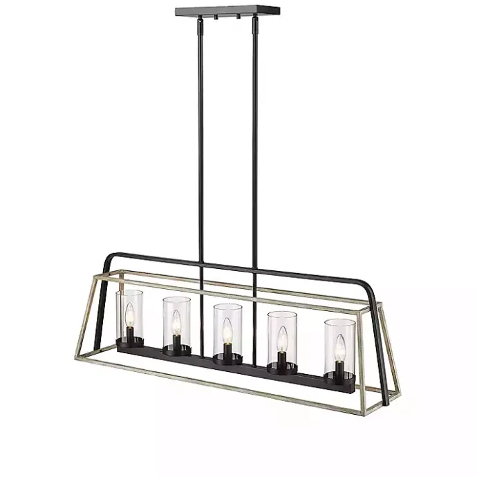 Kirklands Home Rustic Gray and Black Open Chandelier