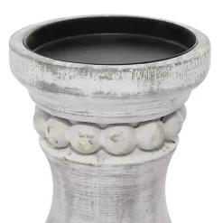 Hot Kirklands Home Rustic Gray Carved 3-pc. Candle Holder Set