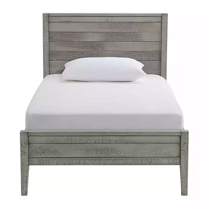 Kirklands Home Rustic Gray Pine Panel Twin Bed Frame
