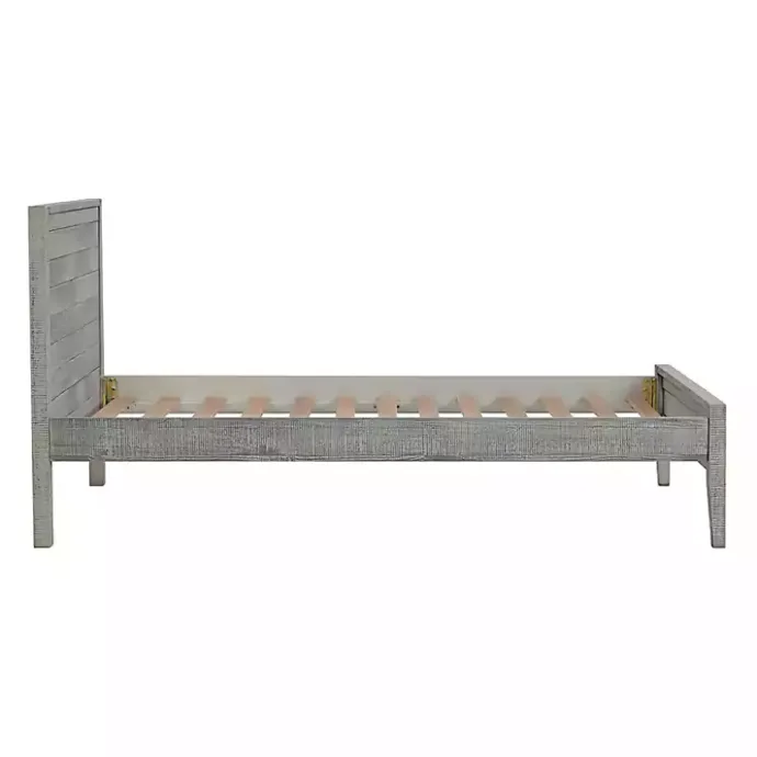Kirklands Home Rustic Gray Pine Panel Twin Bed Frame