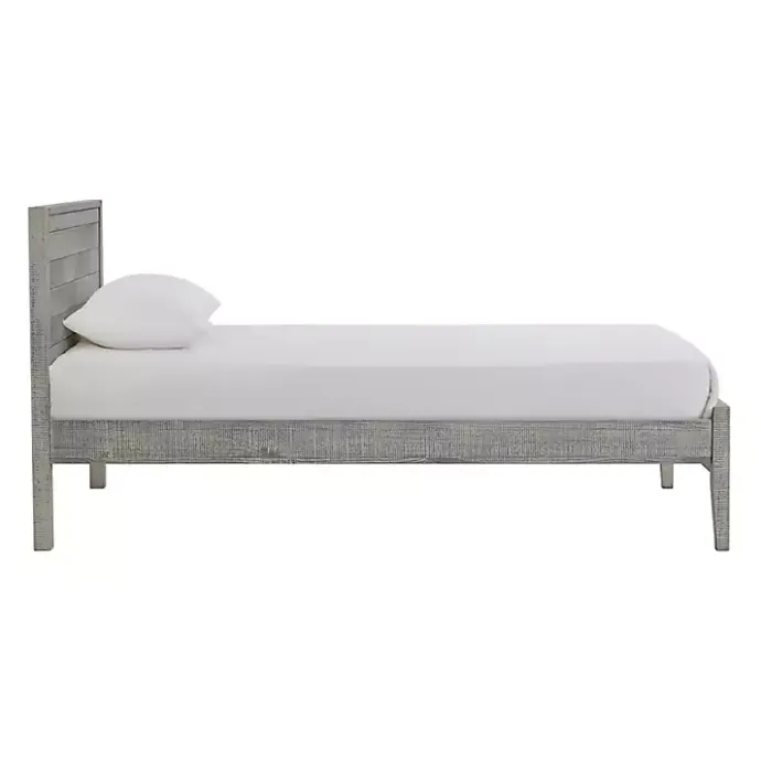 Kirklands Home Rustic Gray Pine Panel Twin Bed Frame