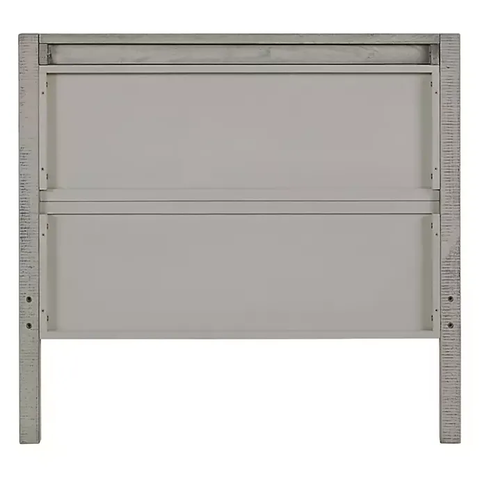 Kirklands Home Rustic Gray Pine Panel Twin Bed Frame