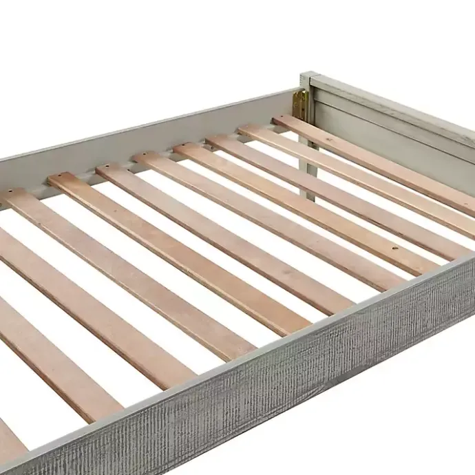 Kirklands Home Rustic Gray Pine Panel Twin Bed Frame