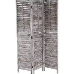 Hot Kirklands Home Rustic Shutter Trifold Room Divider Gray