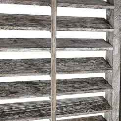 Hot Kirklands Home Rustic Shutter Trifold Room Divider Gray