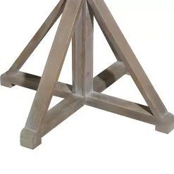 Best Kirklands Home Rustic Graywash Hourglass Side Table Brown