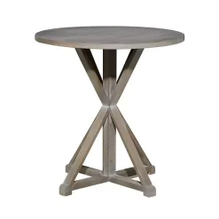 Best Kirklands Home Rustic Graywash Hourglass Side Table Brown