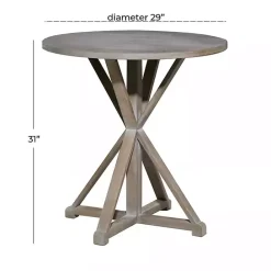 Best Kirklands Home Rustic Graywash Hourglass Side Table Brown