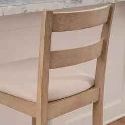 Clearance Kirklands Home Rustic Graywash Wood Upholstered Counter Stool Brown