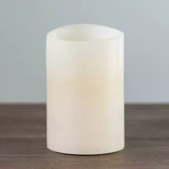Outlet Kirklands Home Rustic LED Pillar Candle, 4x6 in. Ivory