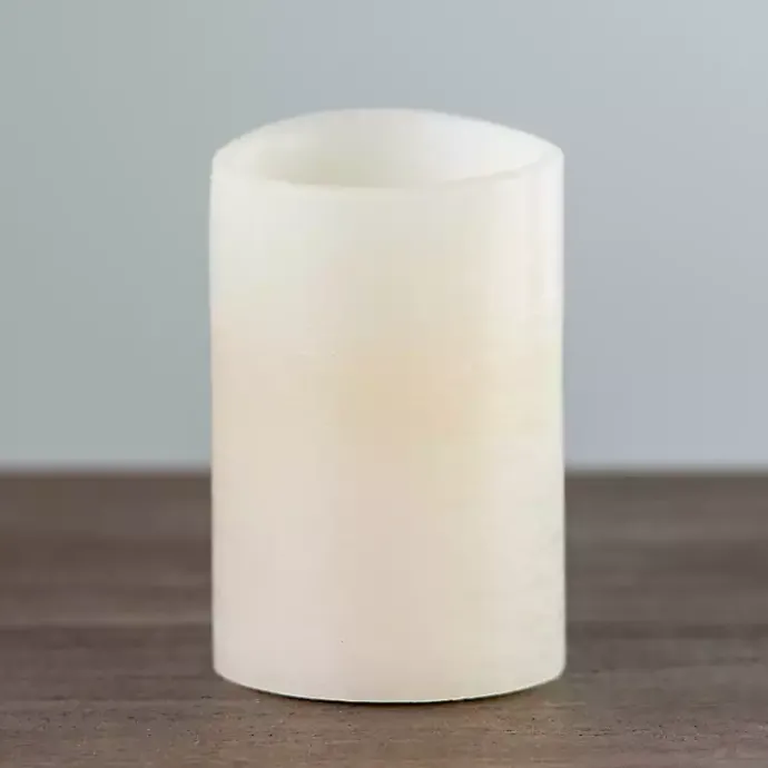 Outlet Kirklands Home Rustic LED Pillar Candle, 4x6 in. Ivory