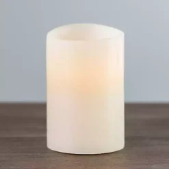 Outlet Kirklands Home Rustic LED Pillar Candle, 4x6 in. Ivory