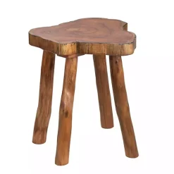 Clearance Kirklands Home Rustic Natural Woodland Accent Table Brown